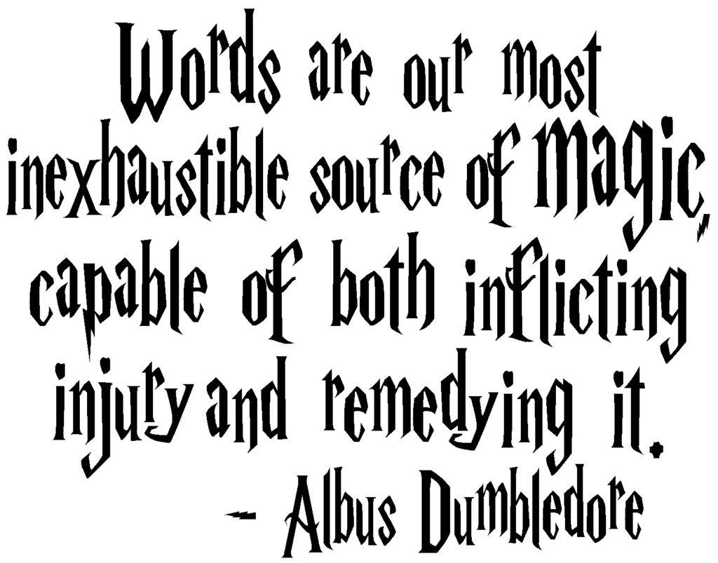 harry potter magical words